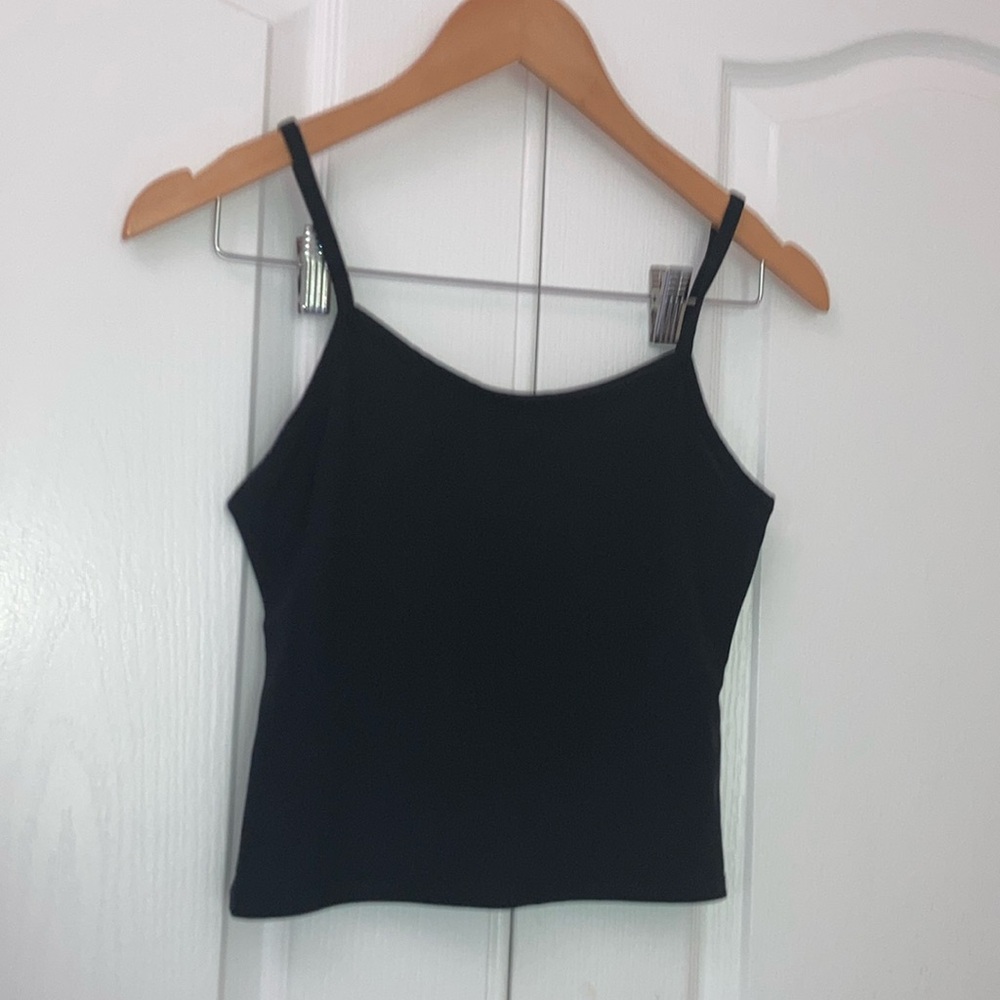 Plain black tank top